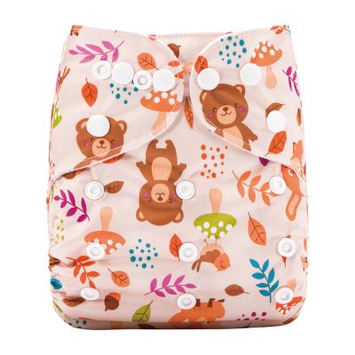 China Baby Shower Gift Printed Perfect Fox Prints Absorbent Soft Cloth Diapers for sale