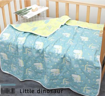 China Sustainable 6 layers of 100% organic cotton muslin wrap blanket for baby for sale