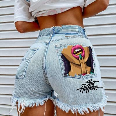 China 2022 High Quality QUICK DRY Summer Tassel Shorts Pants Women's Casual Fringed Sweep Denim Shorts Women's Jeans for sale