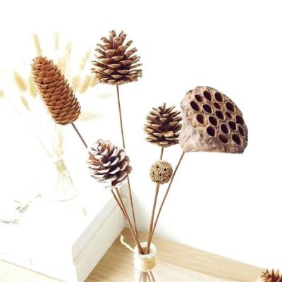 China Christmas Wedding Family Decorations high quality  bulk dried flowers christmas decorations for christmas tree with snow pine cones for sale