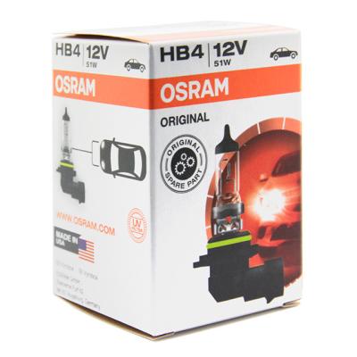 China 9006 OSRAM 12V 51W P22d Made in USA HB4 9006 Original Spare Parts Auto Headlight Halogen Bulb for sale