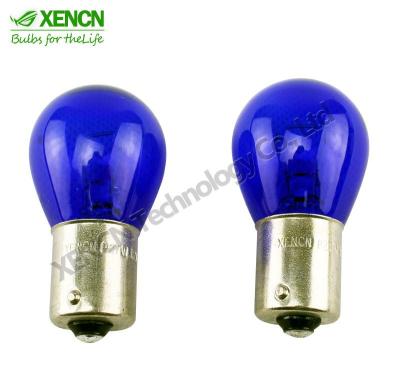 China German Ignition E4 Technology Bulb XENCN S25 BA15s P27W Auto Blue Glass Rear Fog Light for sale