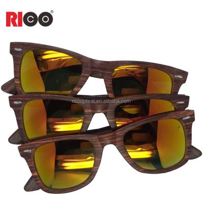 China Wood grain sunglasses 2018 hot sale classic wooden grain sunglasses shades sunglasses for sale