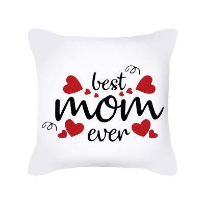 China Folded Mother's Day Cheap Custom Print Cushion Cover Decoration holiday Throw Pillow Cover Blank Sublimation Linen Pillow Case for sale