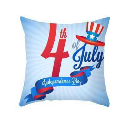 China Folded Independence Day Cheap Custom Print Cushion Cover Decoration holiday Throw Pillow Cover Blank Sublimation Linen Pillow Case for sale