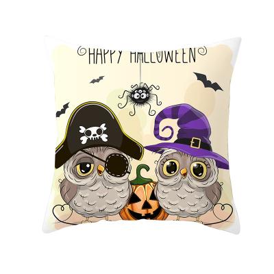 China Folded Halloween Cheap Custom Print Cushion Cover Decoration holiday Throw Pillow Cover Blank Sublimation Linen Pillow Case for sale