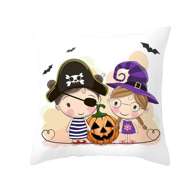 China Folded New Design Halloween Sublimation Christmas Pillow Cover 45*45cm Digital Printing pillow Case Sublimation Cushion Covers for sale