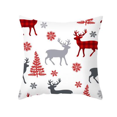 China Folded Wholesale Throw Pillows Case For Home Decor Custom  Printed Pillow Cover White Printed Christmas Pillow Case Cushion Cover for sale