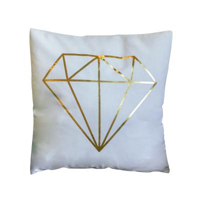 China Folded BeddingOutlet Soft Plush Bronzing Cushion Cover Gold Printed Pillow Cover Decorative Pillow Case Sofa Seat Car Cheap Pillowcase for sale