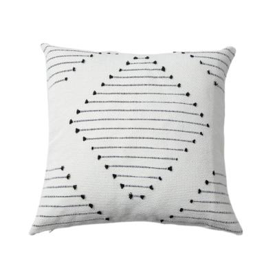 China Folded Nordic cotton weave bohemian tassel pillow office lumbar pillow bedside cushion sofa pillowcase for sale