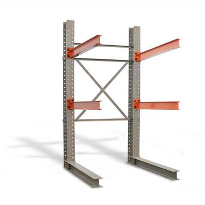 China Special Shape Goods Storage Warehouse Heavy Duty Long Arms Iron Cantilever Racking System for sale