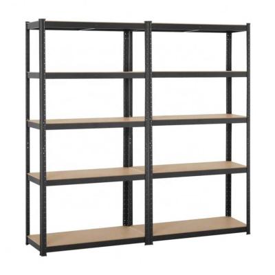 China 5 layer laminated wood boltless shelves new boltless shelving home metal boltless storage rack for sale