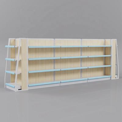 China Customized Grocery Display Shelves Modern Metallic Heavy Duty Display Rack for sale