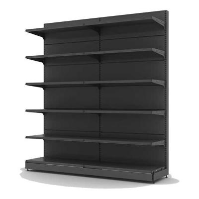 China Double Sided Supermarket Wall Shelves Steel Modern Grocery Store Shelf for sale