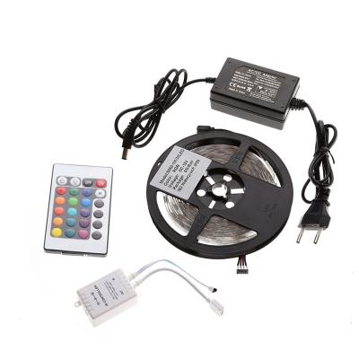 China Residential Hot Sales 5050 RGB Led Strip Light 5M Led Stripe 24keys SMD IR Remote Controller for sale