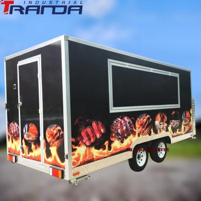 China Durable Universal Stainless Steel Chicken Food Truck Tea Food Trailer Commercial Waffle Foodcart for sale