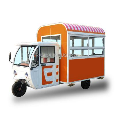 China New popular mobile vegetable processing factory food truck, electric tricycle food car for sale