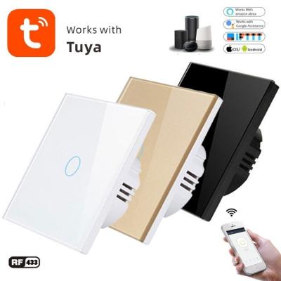 China Smart home switch system platform one, two, three WIFI touch smart glass tuya switch tuya new product YDC-NW86 for sale