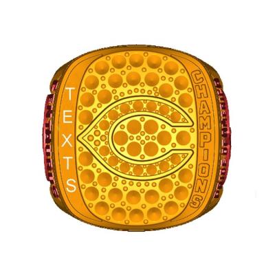 China TRENDY Unique Design Fashion Gold Plating Top Quality Silver Plating Men Championship Rings for sale