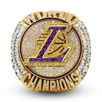 China FASHIONABLE Gold Plated Alloy Full Crystal Stones Men Sport Basketball James Championship Ring Fashion New Arrival for sale