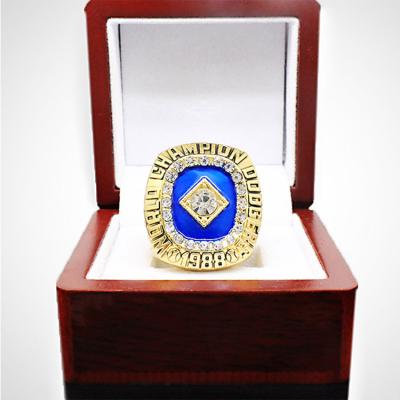 China FASHIONABLE Fashion High Quality Gold Plated Men's MLB Los Angeles Dodgers 1988 Zinc Alloy Championship Ring for sale