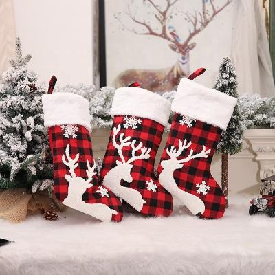 China Christmas Decoration Yiwu Shuangyuan Direct Sale 46.5*27.5*4cm Christmas Gift Decorative Stocking for sale