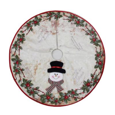 China High Quality Polyester Hotsale Large Christmas Tree Skirt For Decoration for sale