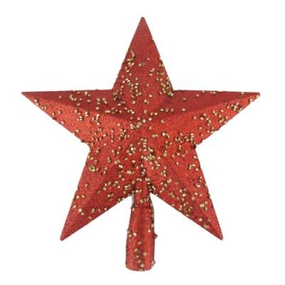 China Handmade Plastic Star Tree Top With Sequin For Christmas Decoration for sale