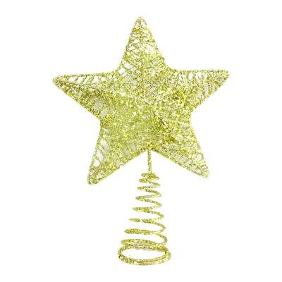 China Metal Gold Iron Christmas Decoration Star Shaped Tree Top 18*27cm for sale