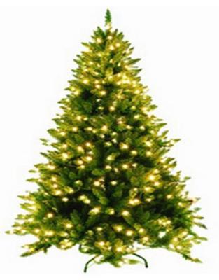 China PVC+PE 180CM Hinged Christmas Tree Mixed PE And PVC Supplies Green Tree+warm White LED for sale