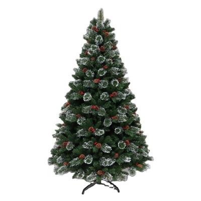 China Christmas Party Decoration 6FT High Density PV+PE Mixed Pine Needle Luxury Hinged Artificial Christmas Tree for sale