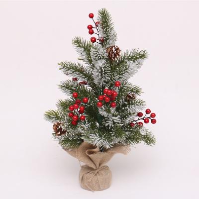 China 2022 PE New Arrival Artificial Mini Tabletop Christmas Tree Decoration Supplier for sale