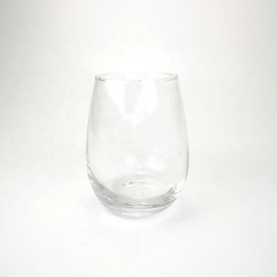 China 15oz Whiskey Glass Clear Stemless Egg Shaped Glass Wine Glass For Party Wholesale 69*108*46mm for sale