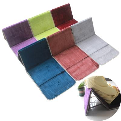 China Eco-friendly Portable Foldable Folding Velvet Backrest Prayer Mat With Back Rest And Bag for sale