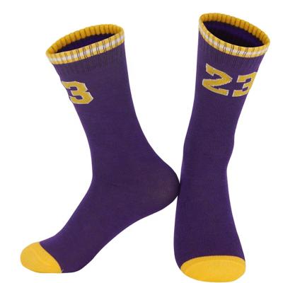 China Wholesale Promotional Viable Team Number Crew Socks Athletic Custom Anti Slip Sock Basketball Socks for sale