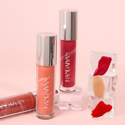 China Waterproof New Arrival Custom Marbled Lip Gloss Glossy Shiny Vegan Transparent Lip Gloss Supplier Private Brand Lip Gloss for sale