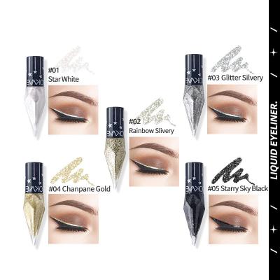 China Waterproof Wholesale Waterproof Eyeliner Eyeshadow Diamond Glitter Sequins Pearlescent Smooth Shiny Liquid Glitter Eyeliner for sale