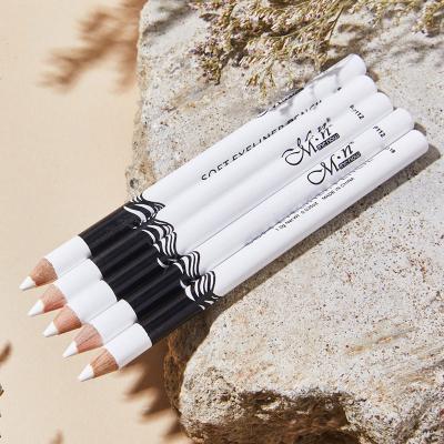 China Waterproof New Arrival 12 PCS One Box Makeup Pen Easy to Color without Fading Silkworm Pen Eyeliner White Eyeliner Gel Pen for sale