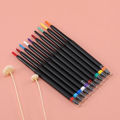 China Waterproof Ready Stock Custom Label 12 Color Eye Liner With Pencil Sharpener Colored High Pigment Waterproof Eyeliner Pencil for sale