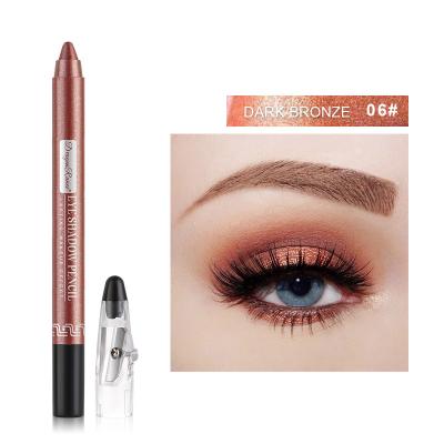 China Waterproof Hot Seller 12PCS  Black Brown Purple Green Blue White Color Glitter Eyeliner Pencils Eye Shadow Pen Eyeliner pen for sale