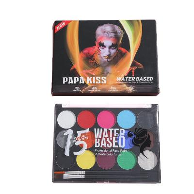 China Face Rapid Shaping Realistic 15 Color Water-soluble Makeup Temporary Unique Face Painting For Performer for sale