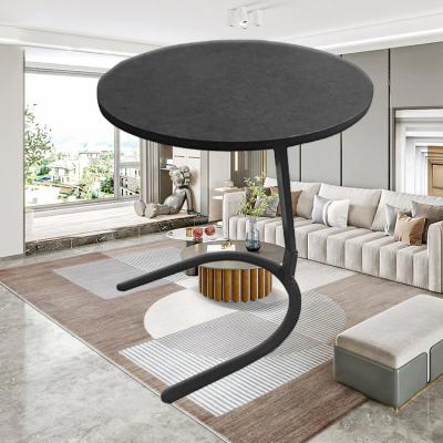 China Nordic Round Adjustable Metal Adjustable Round Indoor Coffee Table Custom (Height) Table Furniture Living Room Furniture Wooden Side Racks for sale