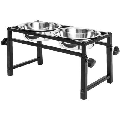 China Sustainable Adjustable 3 Size High Dog Wheels Stainless Steel Non-Skid Pet Driver No-Puddle Flat For Small Medium Large Dogs for sale