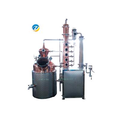 China 300L Solid Copper Head Home Distillery Distillation Stiller Copper Distillation Pot for sale