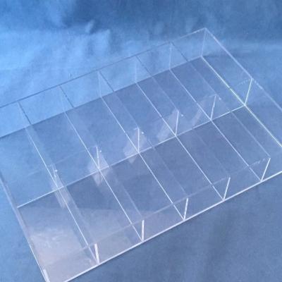 China Factory Customized Modern Clear Acrylic Finish 2 Layer Box Eyelash Storage Display Box Custom Made for sale