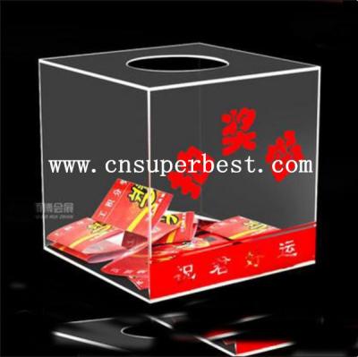 China Customized Good Prices Transparent Clear Acrylic Lucky Draw Box for sale