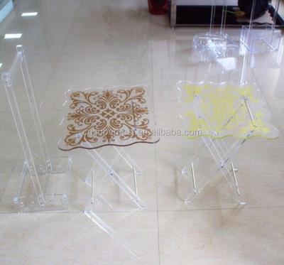 China 2020 Eco-friendly Wholesale Living Room Furniture Coffee Tea Coffee Tea Acrylic Material Folding Table for sale