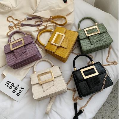 China Crossbody PU Leather Cross Body Bags For Women 2022 Small Shoulder Bag Chain Handbags Messenger And Purses for sale