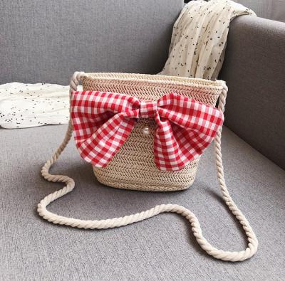 China Fashion& Summer StraBucket Bag Mini Shoulder Bags Female Cute Handbag Casual Messenger Bags for sale