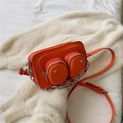 China Fashion& Women Casual Cross - Body Handbags Shoulder Bag Vintage Messenger Multi Pocket Bags Pu Leather Bolso Bag for sale